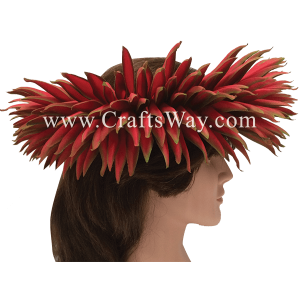Braided Silk Heliconias Headband (L) - CraftsWay.,LLC Artificial