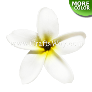 FSH173-Pearl Artificial Foam Flowers, Plumeria Type GU with Pearl, size 4 inches