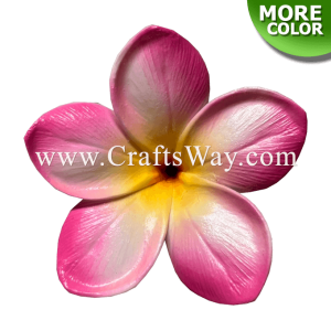 FSH199-6 Hawaiian Artificial Foam Flower Plumeria Type RE Size 3.5 inches | CraftsWay.com